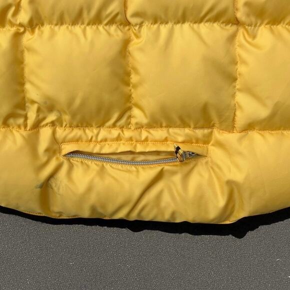 Vintage Y2K Tommy Hilfiger Jeans Yellow Puffer Coat Women's Size Medium Preppy - Picture 6 of 15